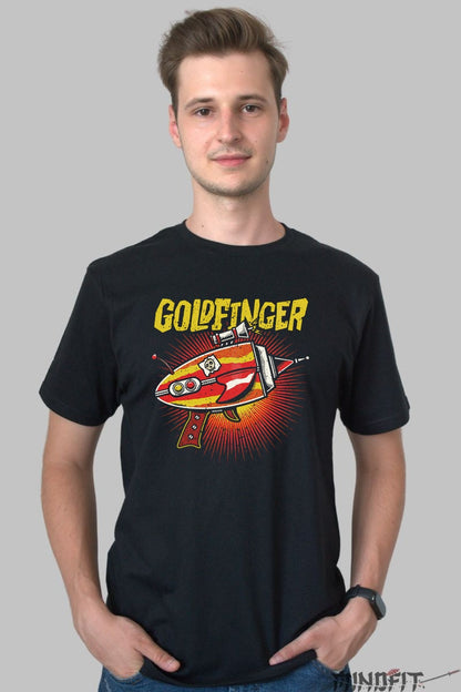 Tricou Goldfinger - Retro Blaster Punk barbat negru
