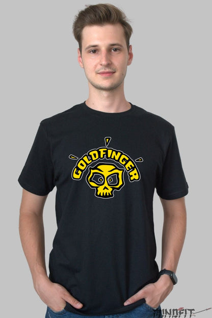 Tricou Goldfinger - Skull Punk Icon barbat negru