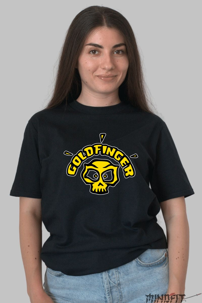 Tricou Goldfinger - Skull Punk Icon dama negru
