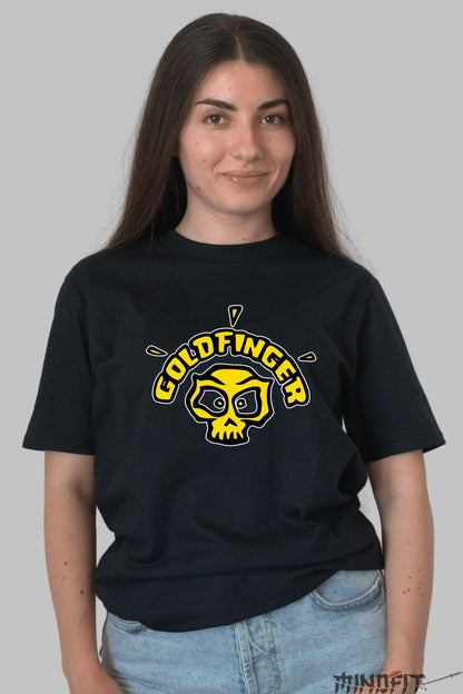Tricou Goldfinger - Skull Punk Icon dama negru