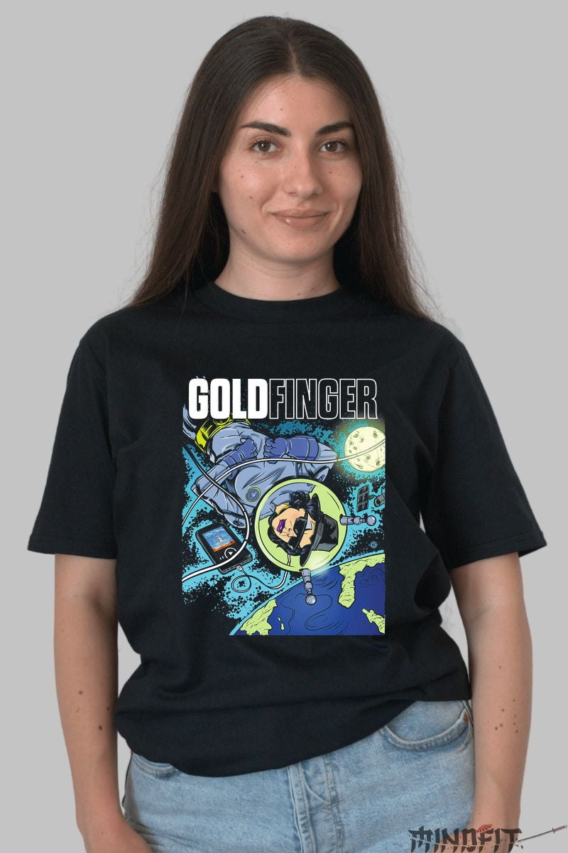 Tricou Goldfinger - Space Ska Adventure dama negru