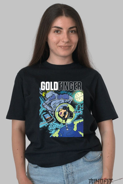 Tricou Goldfinger - Space Ska Adventure dama negru