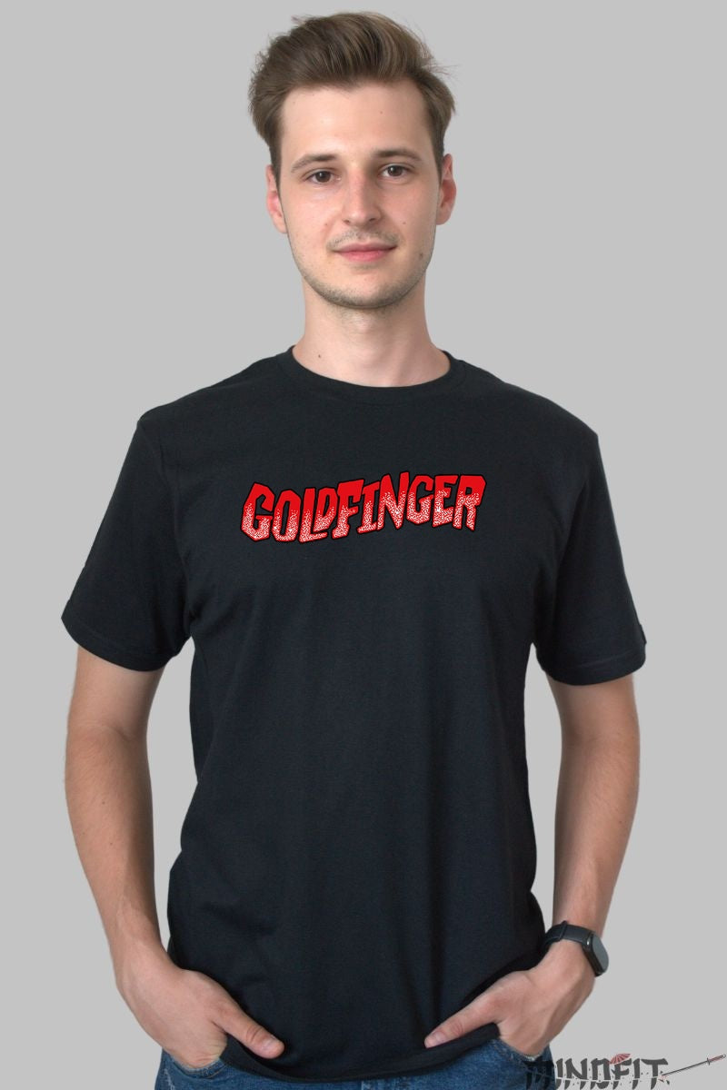 Tricou Goldfinger - Stil Punk Exploziv barbat negru