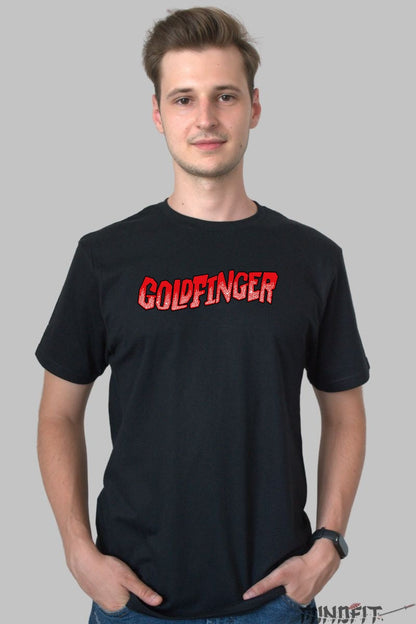 Tricou Goldfinger - Stil Punk Exploziv barbat negru