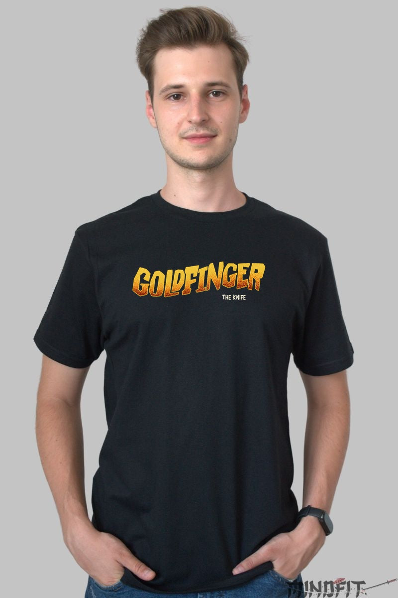 tricou goldfinger the knife edition 1 barbat negru