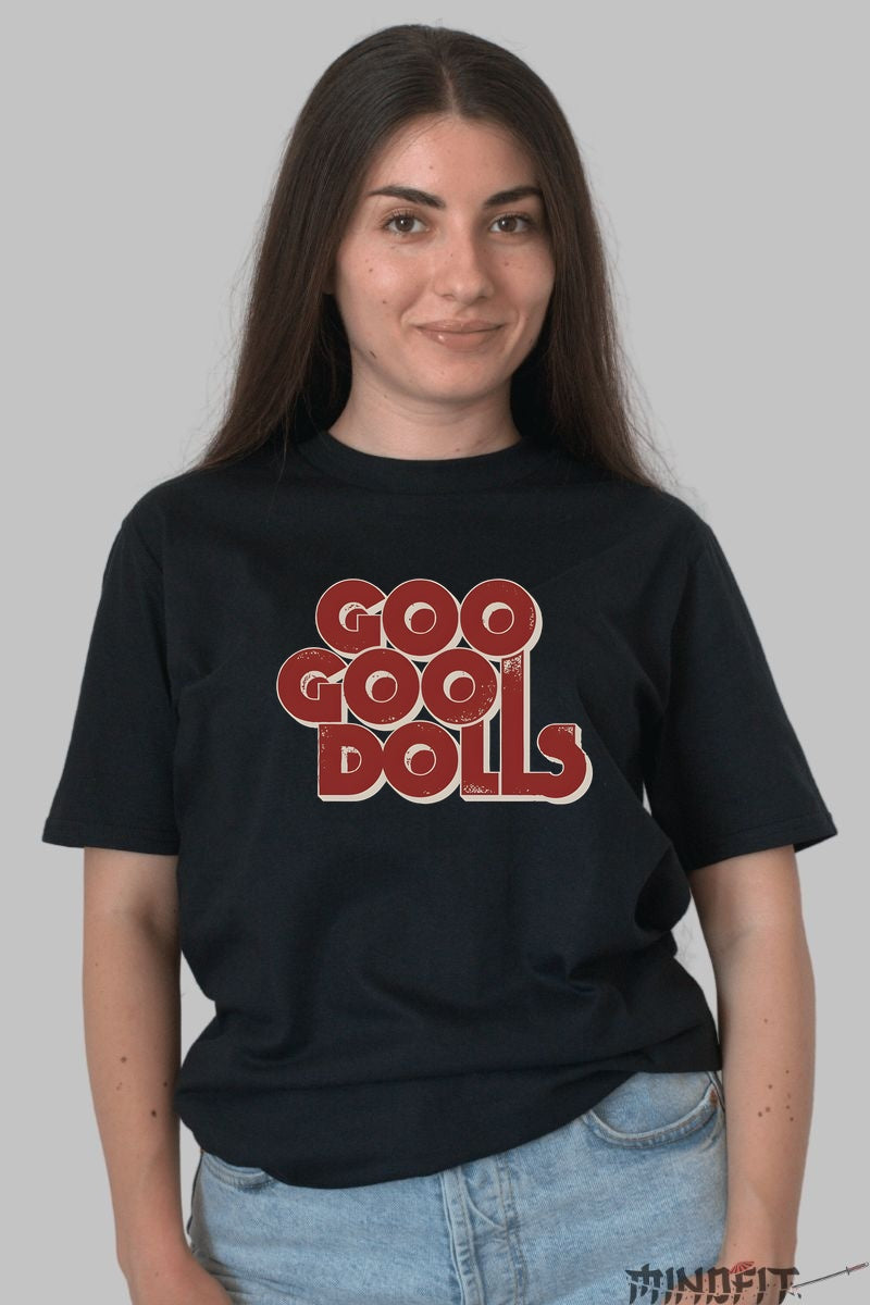Tricou Goo Goo Dolls - Retro Band Logo dama negru