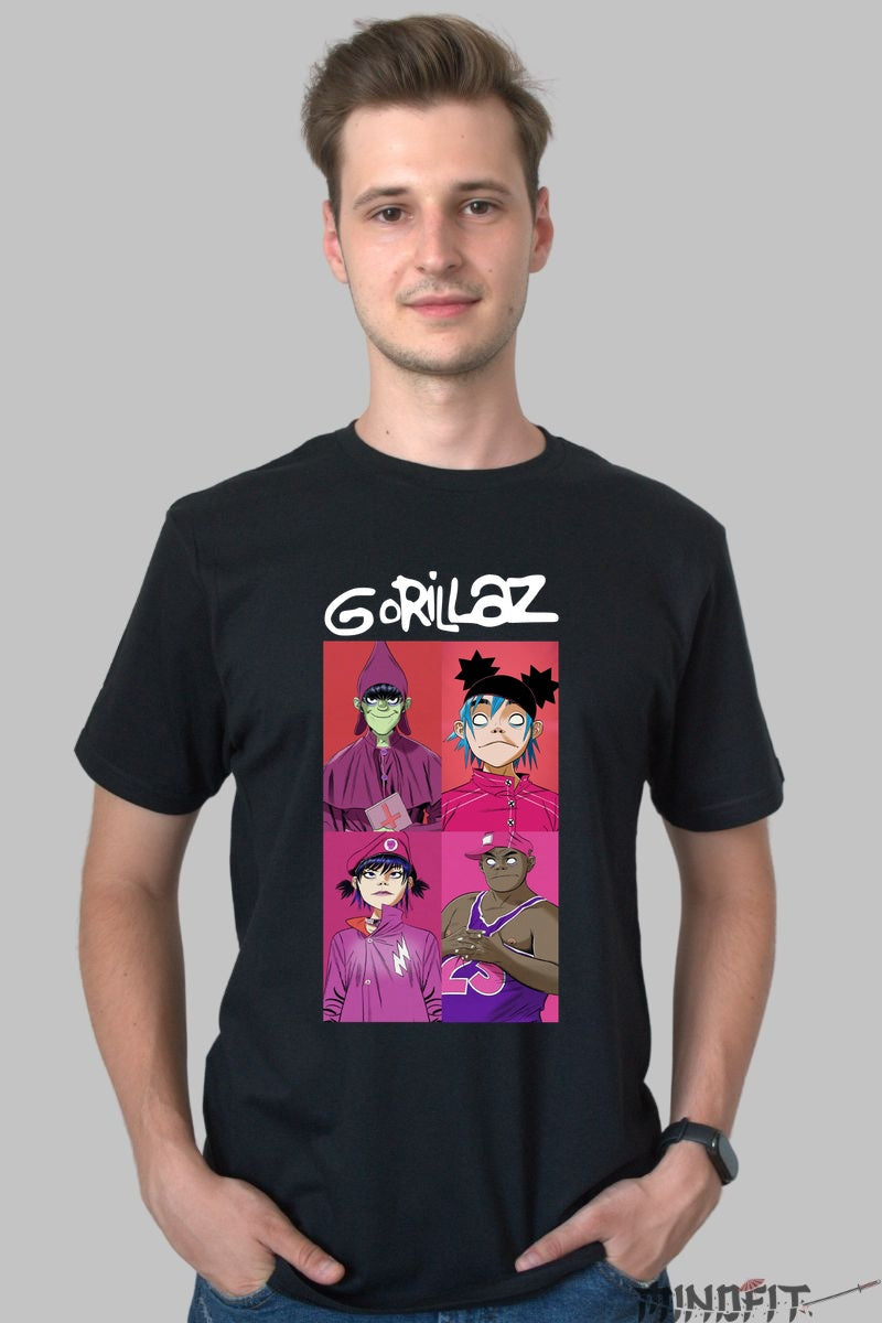 Tricou Gorillaz - Cartoon Legends Portrait barbat negru