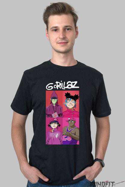Tricou Gorillaz - Cartoon Legends Portrait barbat negru