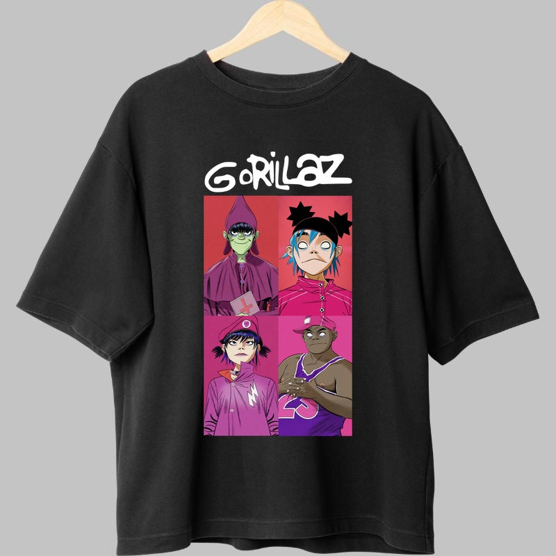 Tricou Gorillaz - Cartoon Legends Portrait fata