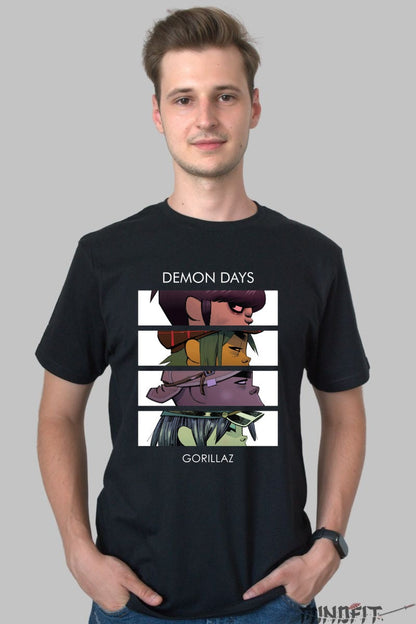 Tricou Gorillaz - Demon Days Tribute barbat negru