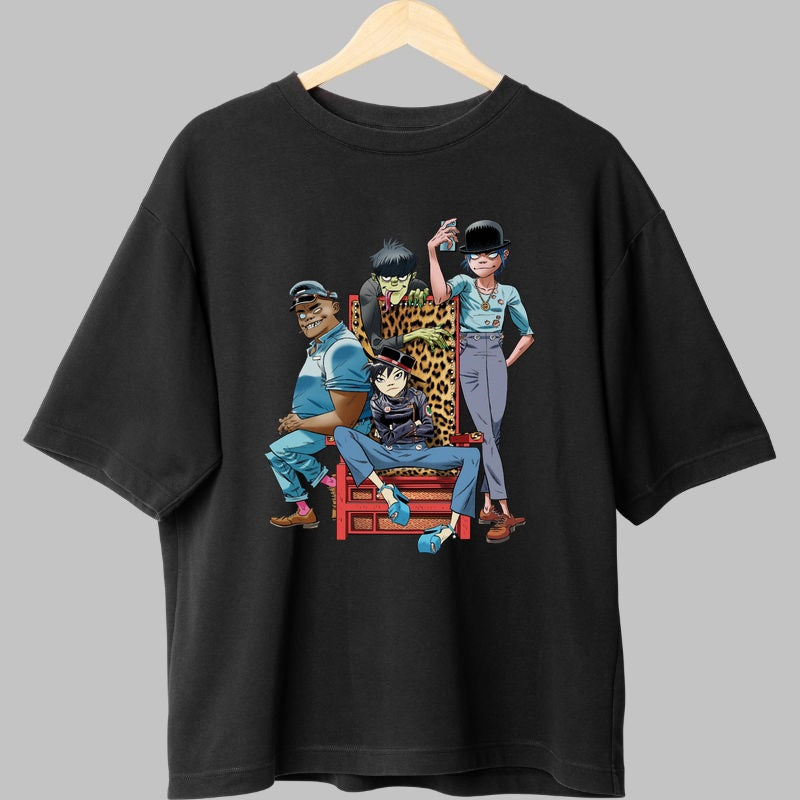 Tricou Gorillaz Squad - Arta urbana in stil animat fata