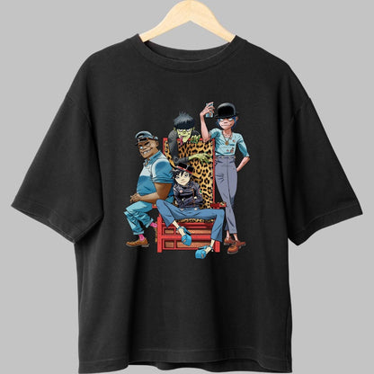 Tricou Gorillaz Squad - Arta urbana in stil animat fata