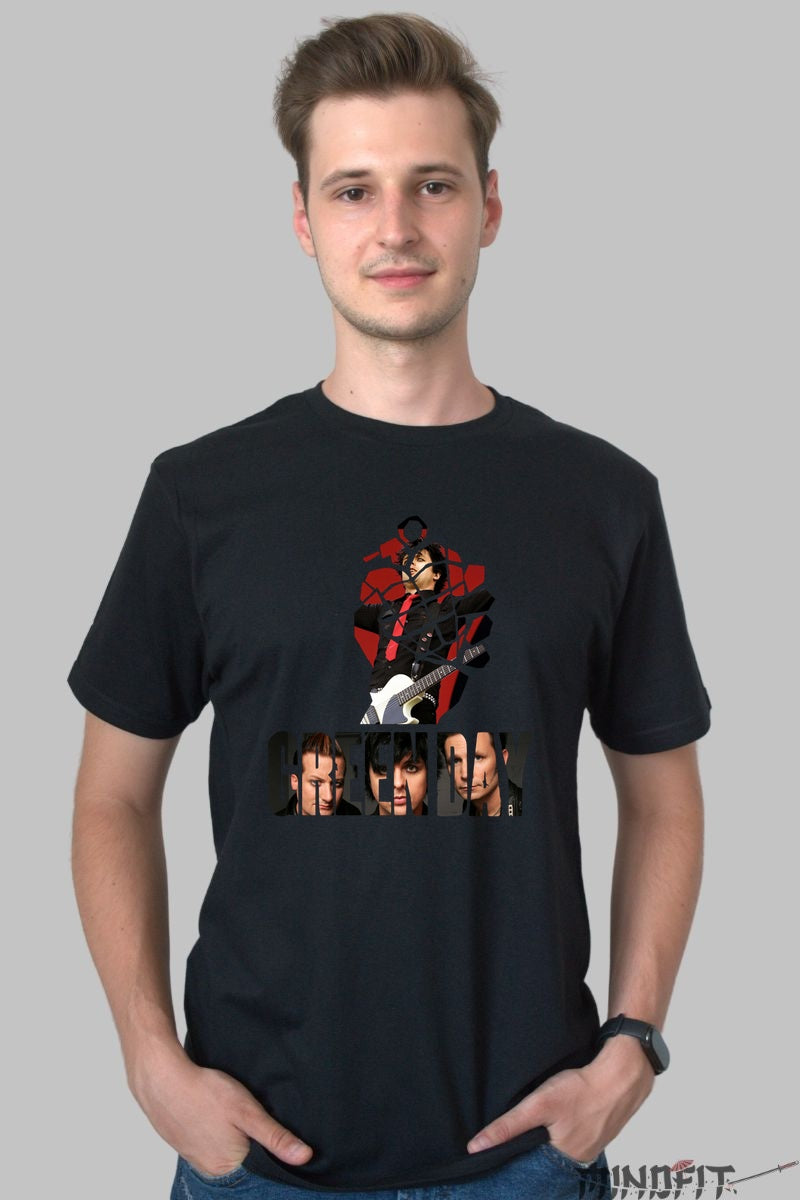 Tricou Green Day - Energie Punk Legendara barbat negru