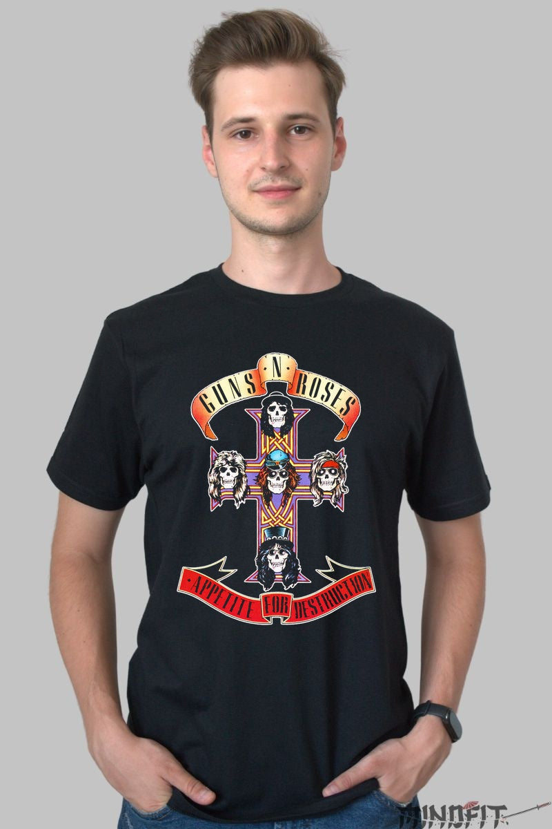 Tricou Guns N' Roses - Appetite for Destruction barbat negru