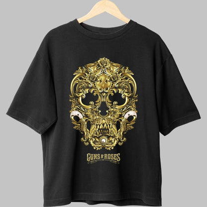 Tricou Guns N' Roses - Craniu Baroc Auriu fata