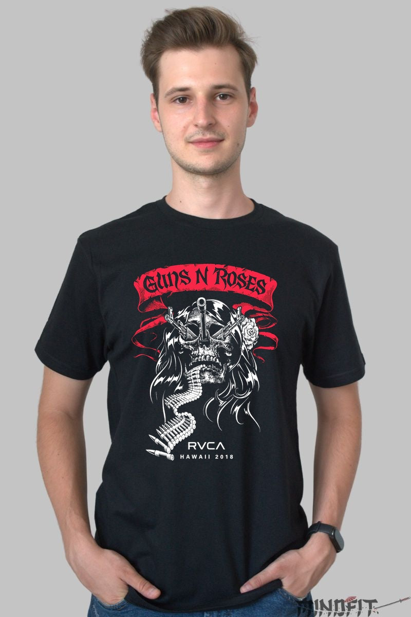 Tricou Guns N- Roses - Hawaii Tour 2018 barbat negru