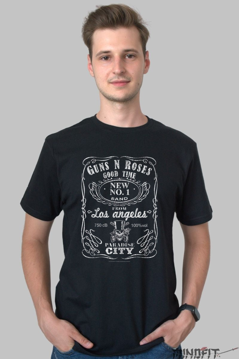 Tricou Guns N- Roses - Paradise City Vibe barbat negru