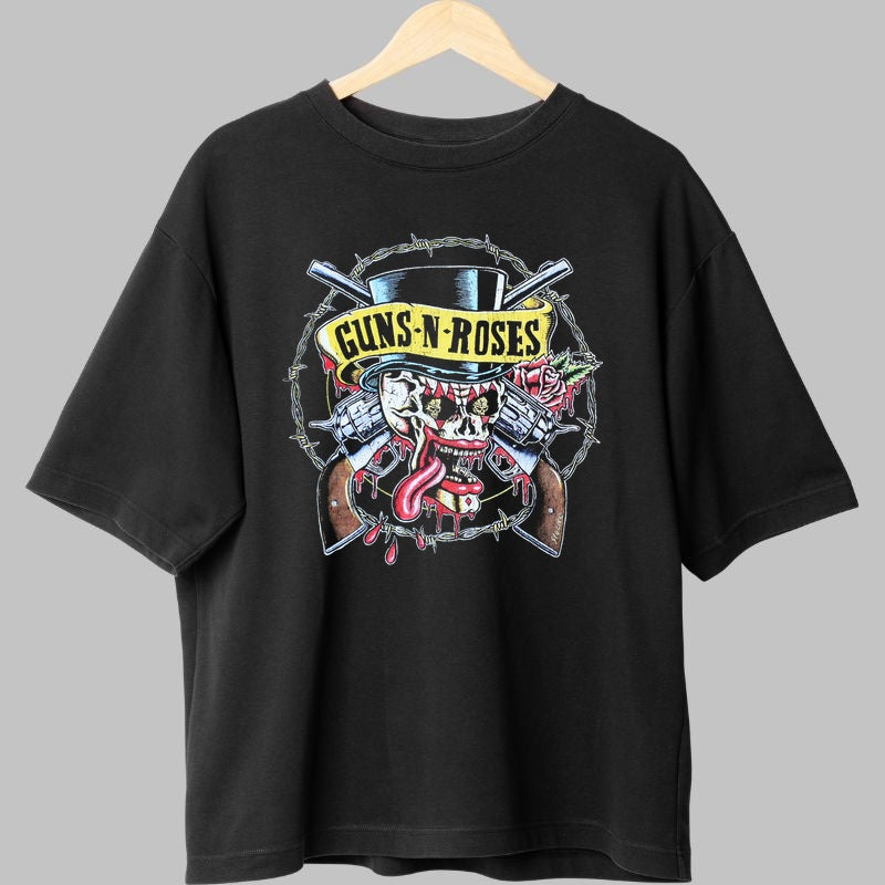 Tricou Guns N' Roses - Skull & Revolvers fata