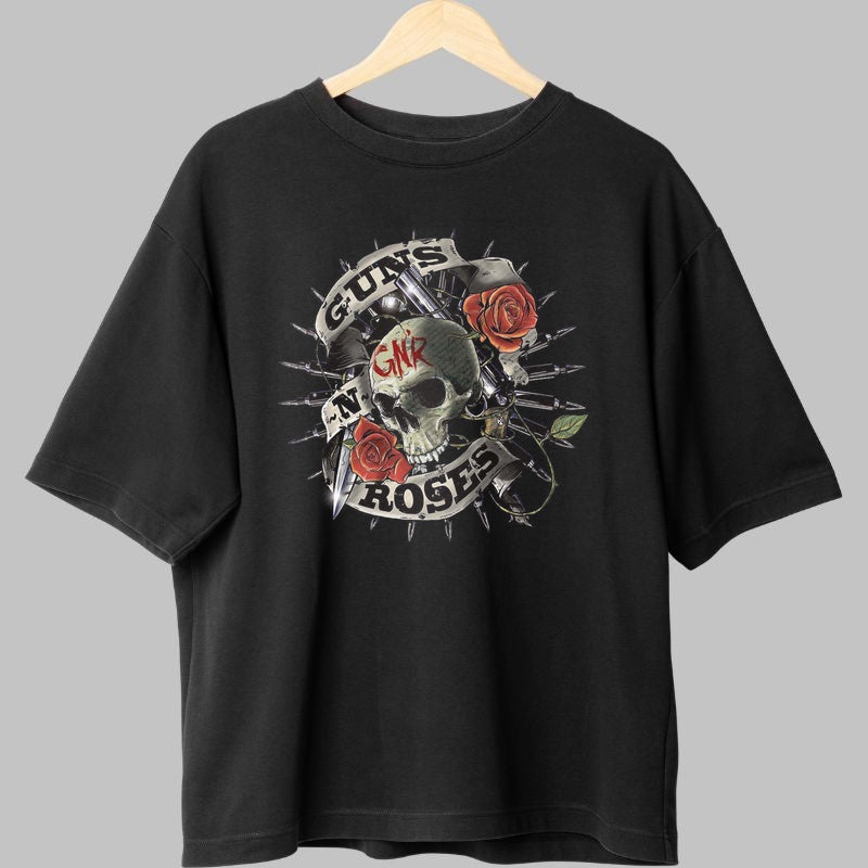 Tricou Guns N- Roses - Skull & Roses Edition fata