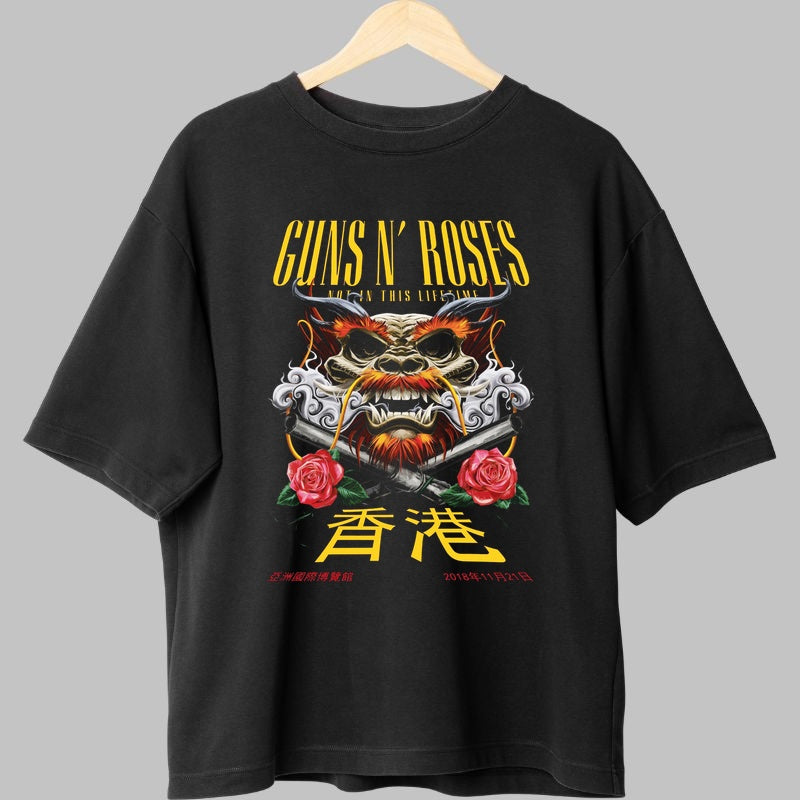 Tricou Guns N- Roses - Turneul Asia Vibes fata