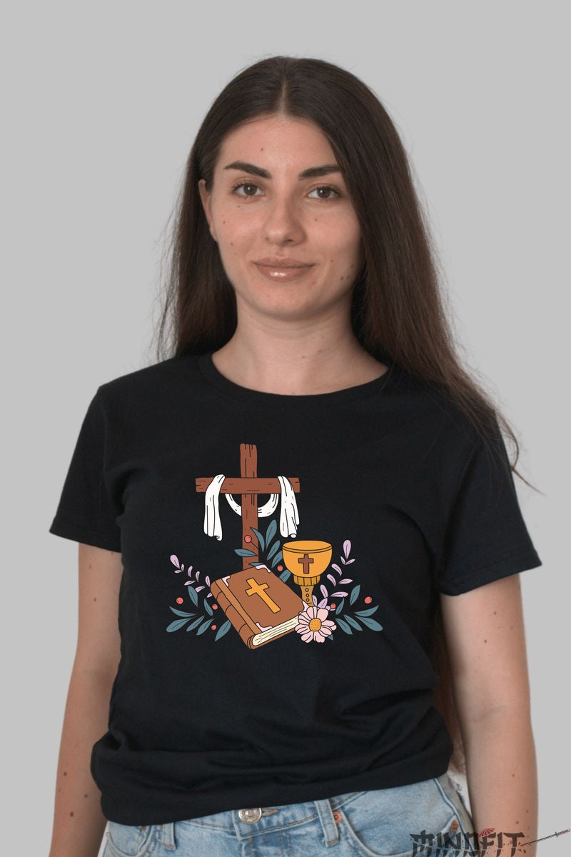 Tricou Har si Speranta - Biblia Si Simboluri Crestine Dama Negru