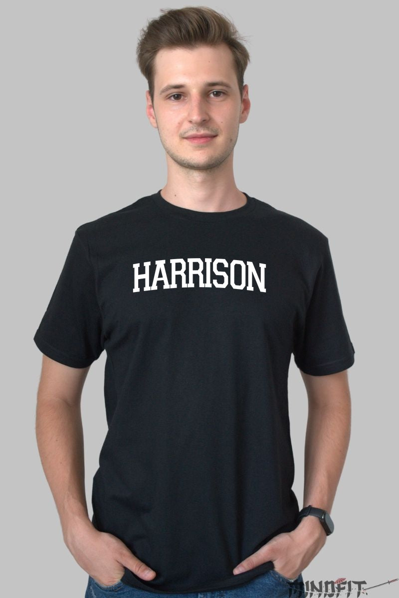 Tricou Harrison - Spiritul studentesc iconic barbat negru