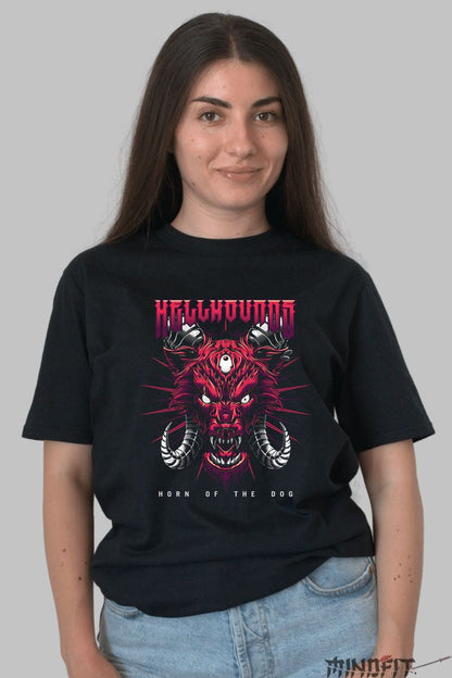 Tricou Hellhounds - Horn of the Dog dama negru