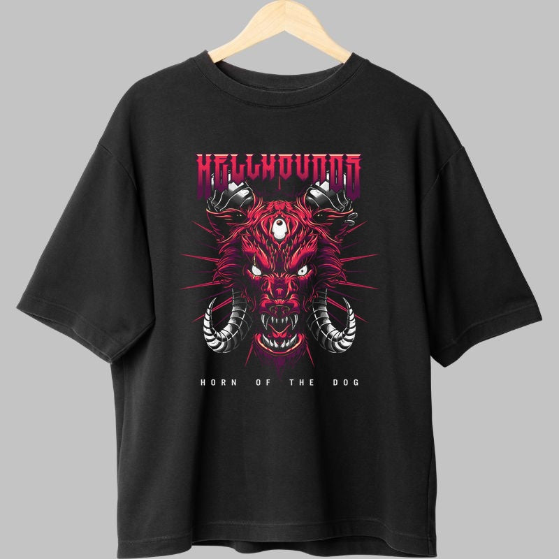Tricou Hellhounds - Horn of the Dog fata
