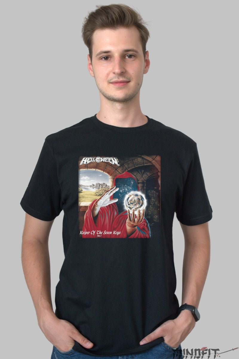 Tricou Helloween - Keeper of the Seven Keys barbat negru