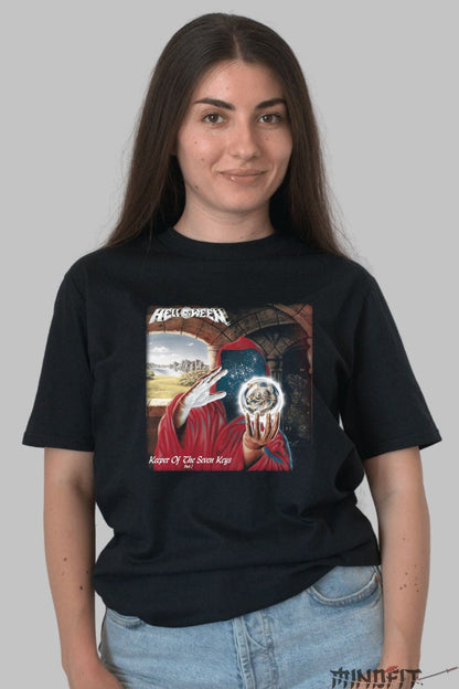 Tricou Helloween - Keeper of the Seven Keys dama negru