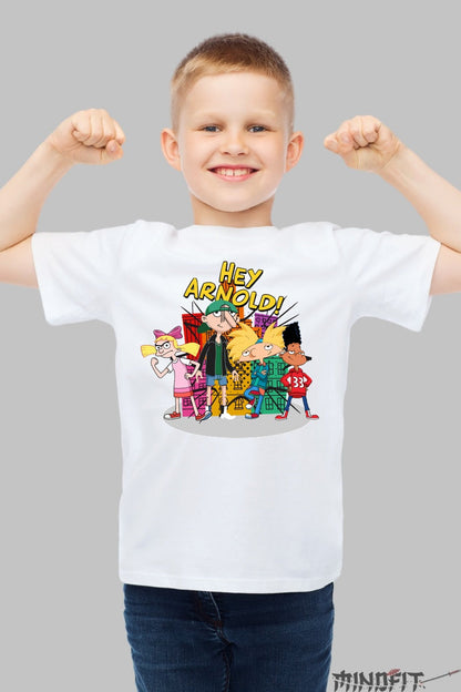 Tricou Hey Arnold - Cartoon Network Vibe Urban baiat alb