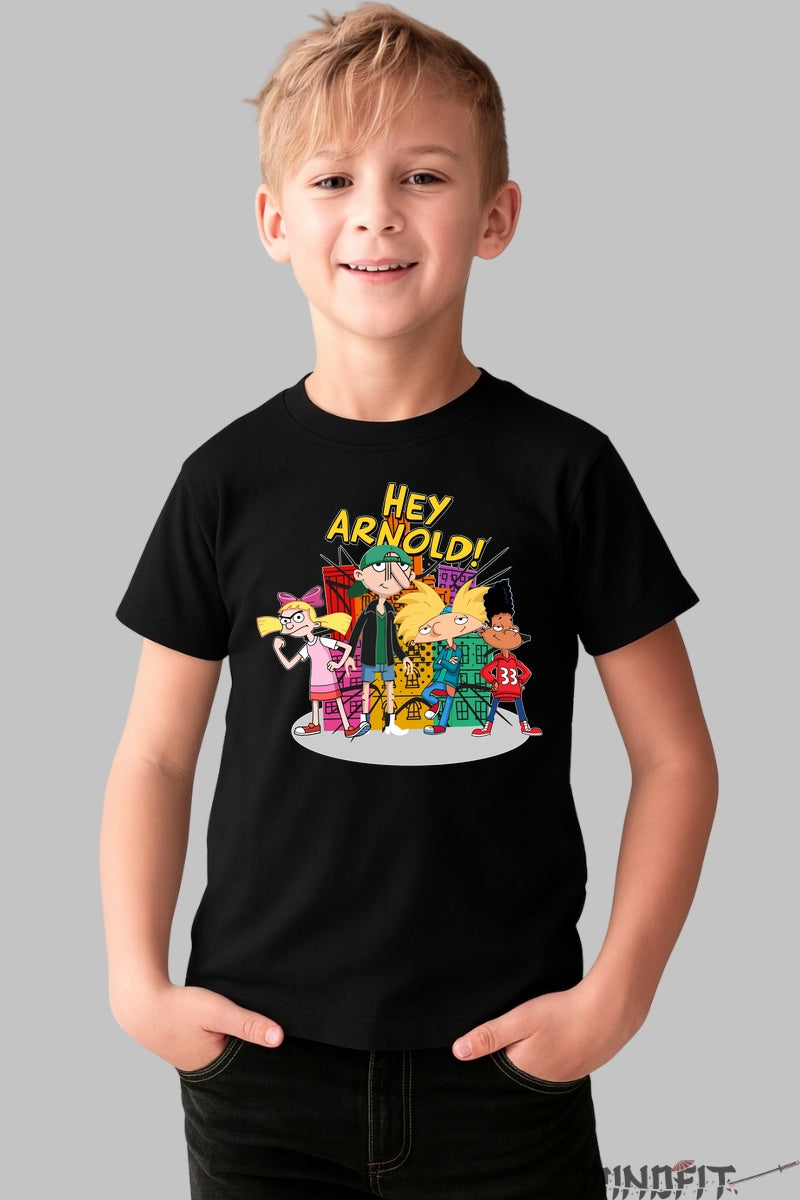 Tricou Hey Arnold - Cartoon Network Vibe Urban baiat negru