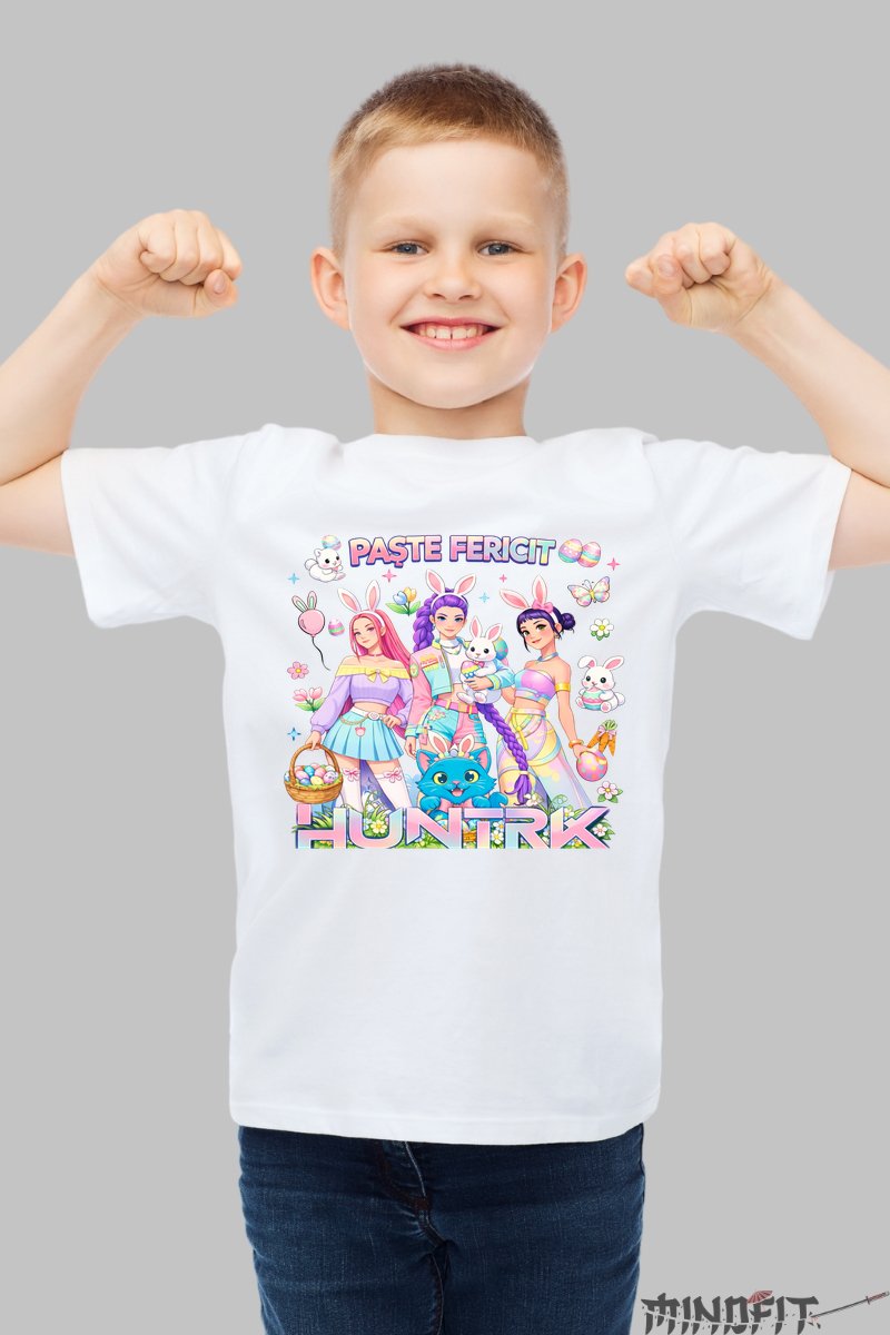 Tricou HUNTRIX - Edi?ie Speciala Paste baiat alb