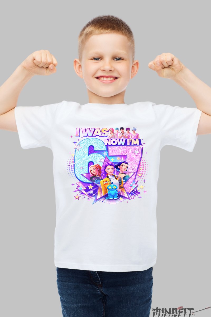 Tricou HUNTRIX Six Seven - Evolutia Epic? baiat alb