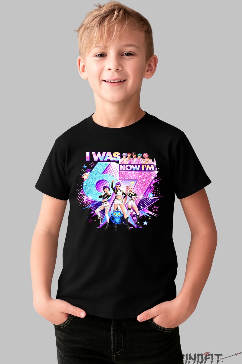 Tricou HUNTRIX Six Seven - Glam Star Energetic baiat negru