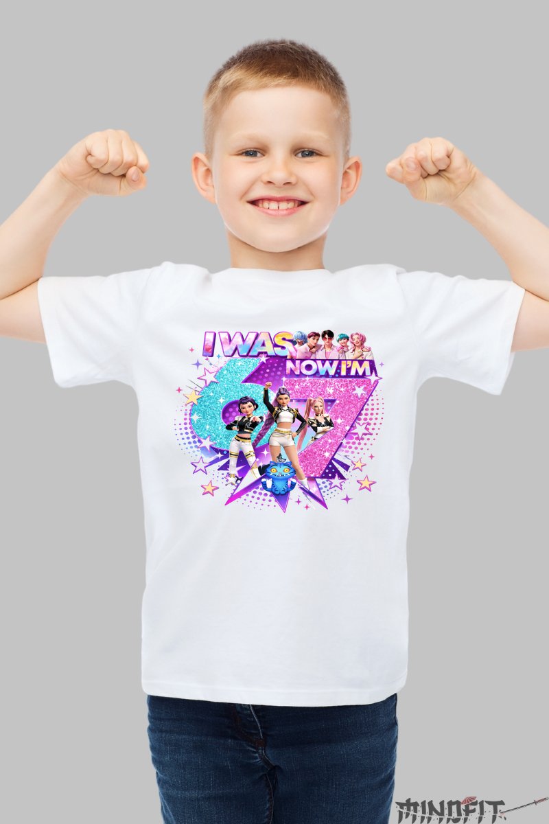 Tricou HUNTRIX Six Seven - Glamorous Pop Icons baiat alb