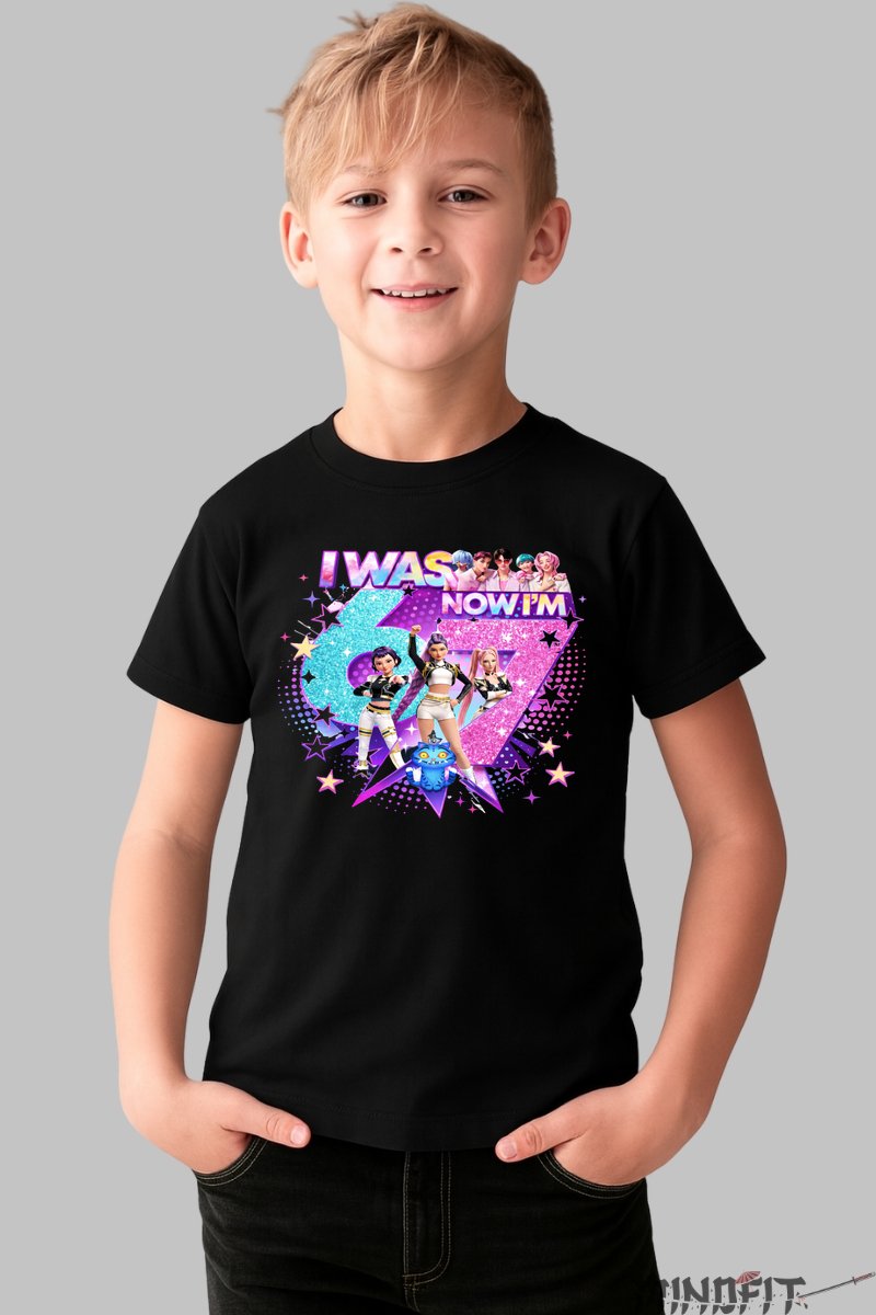Tricou HUNTRIX Six Seven - Glamorous Pop Icons baiat negru