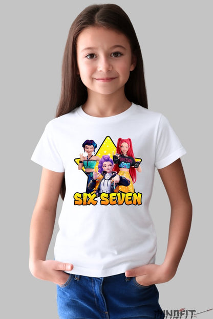 Tricou HUNTRIX Six Seven - Trio Star Epic fata alb