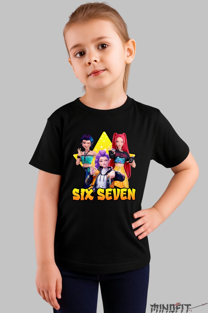 Tricou HUNTRIX Six Seven - Trio Star Epic fata negru