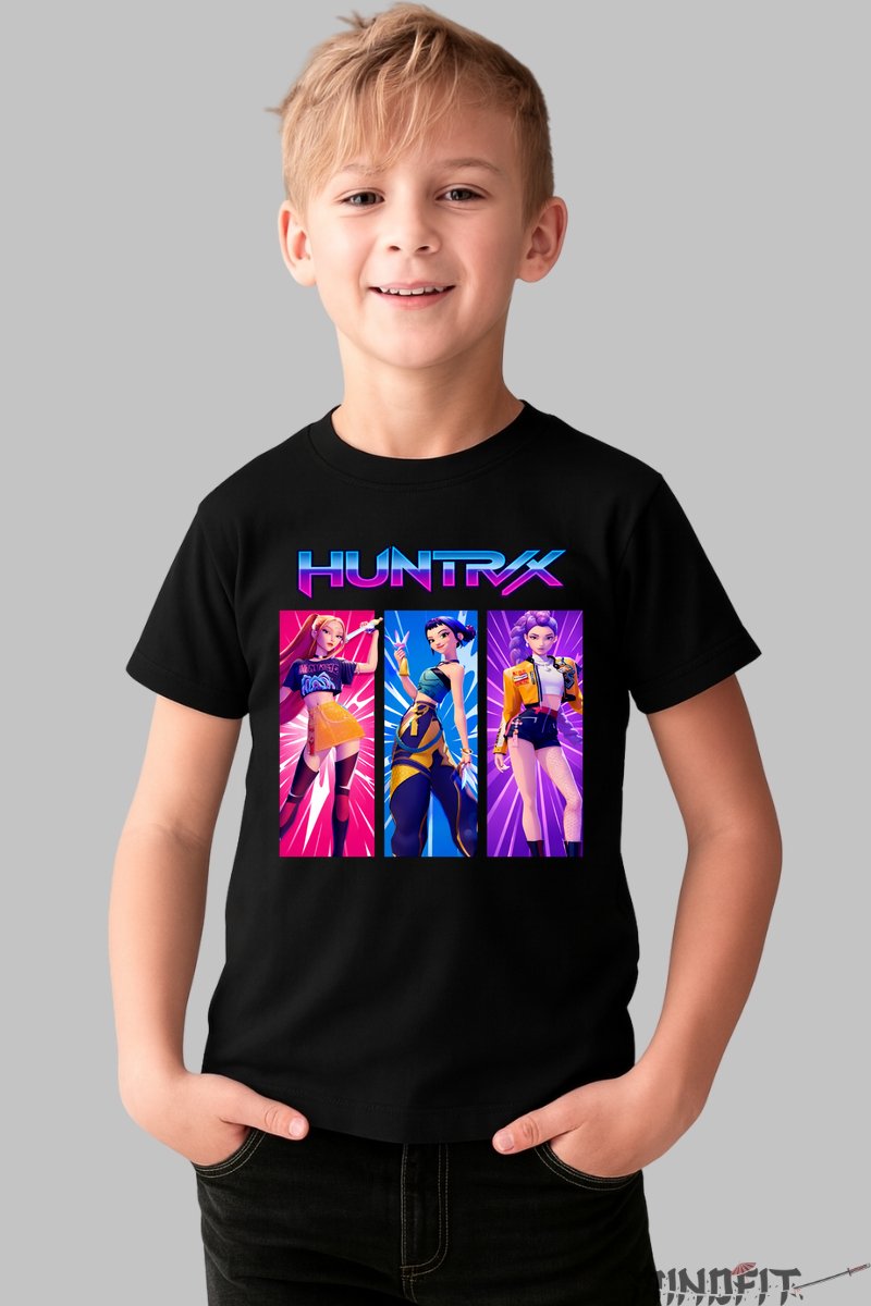 Tricou HUNTRIX - Tripla Energie in Actiune baiat negru