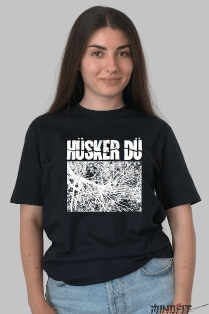 Tricou Husker Du - Arta post-hardcore in grafica cruda dama negru