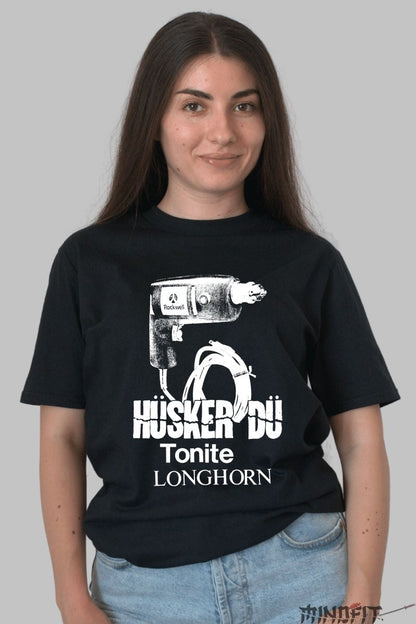 Tricou Huker Du- Longhorn Tonite dama negru