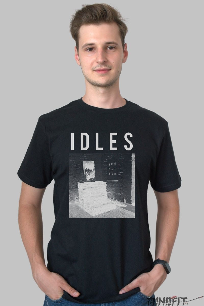 Tricou IDLES - Brutalism Edition barbat negru