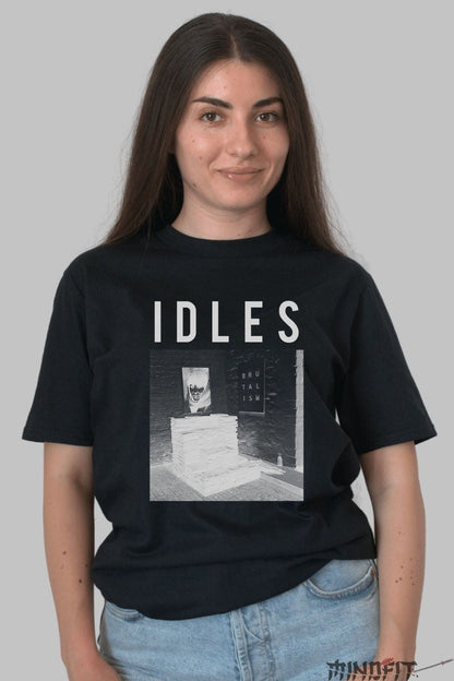 Tricou IDLES - Brutalism Edition dama negru