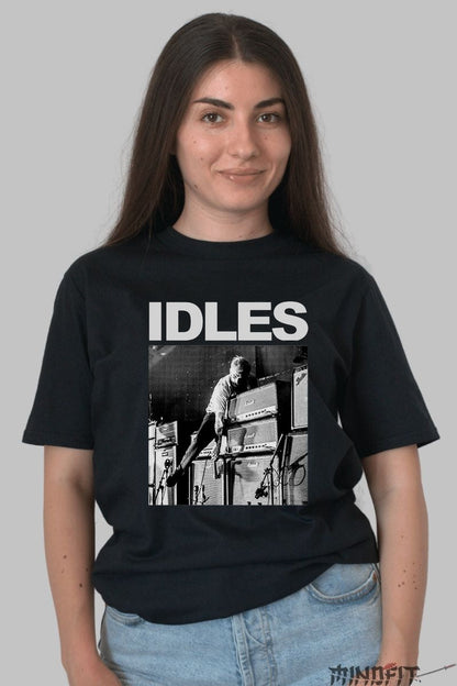 Tricou IDLES - Energie Post-Punk Iconica dama negru