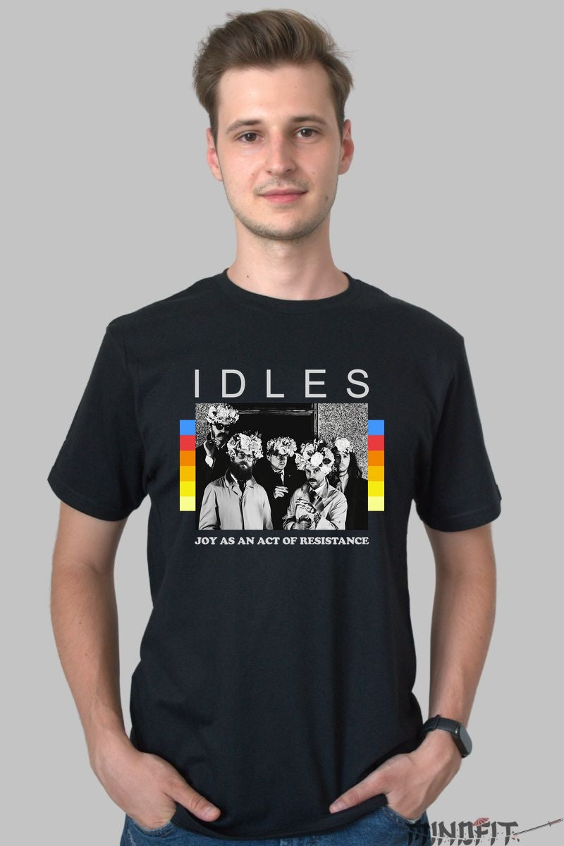 Tricou IDLES - Joy As An Act of Resistance barbat negru