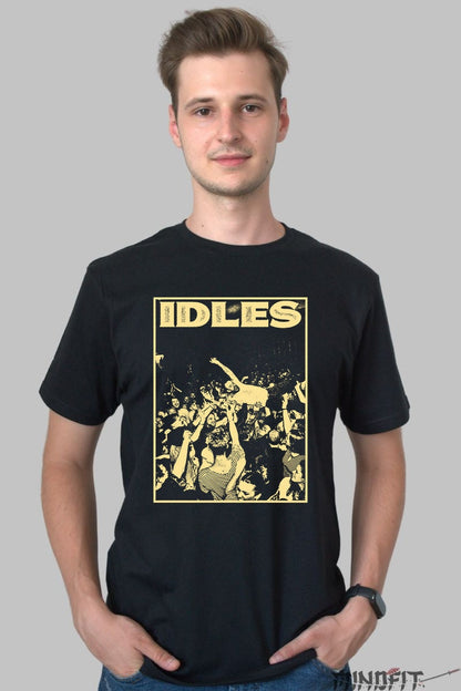 Tricou IDLES - Punk Energy Crowd Dive barbat negru