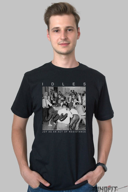 Tricou IDLES Rock - Joy as an Act of Resistance barbat negru