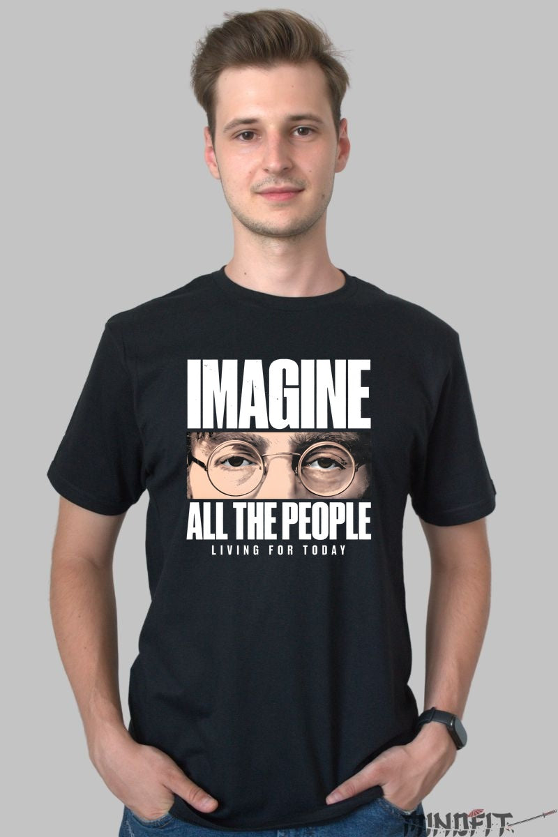 Tricou Imagine - Mesajul pacii si al sperantei barbat negru
