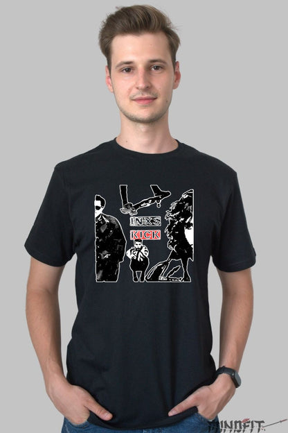 Tricou INXS Kick - Energie urbana si stil alternativ barbat negru